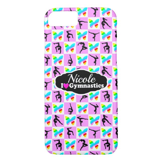 Funda De Case-Mate Para iPhone DISEÑO DE GIMNASTICAS DE MARIPOSAS DE bonito (Reverso)