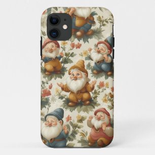 Funda Para iPhone 11 Diseño de gnomo y flores
