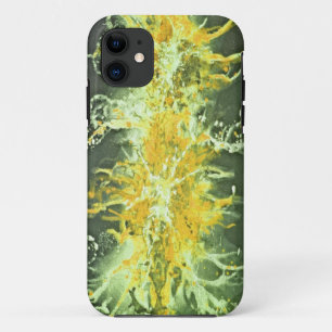 Funda Para iPhone 11 Diseño de Grunge de plataforma - verde amarillo