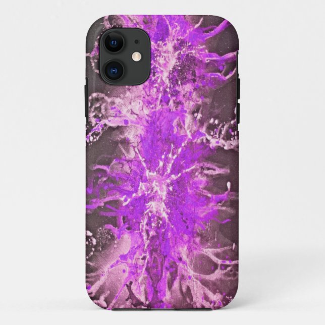 Funda De Case-Mate Para iPhone Diseño de Grunge de salpicadura - morado (Reverso)