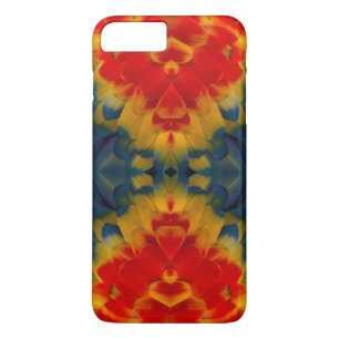 Funda Para iPhone 8 Plus/7 Plus diseño de guacamayo escarlata caleidoscopio