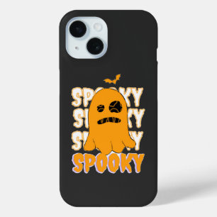 Funda Para iPhone 15 Diseño de Halloween de Fantasma Naranja Adorable T