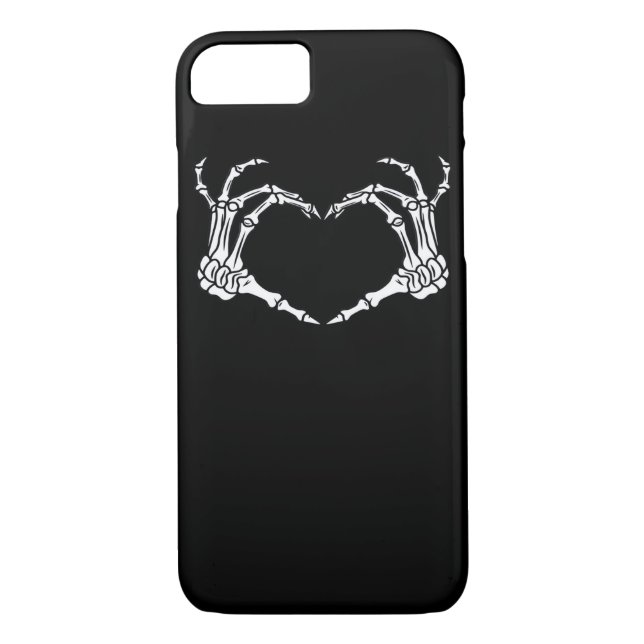 Funda De Case-Mate Para iPhone Diseño de Halloween en Skeleton Hand Heart (Reverso)