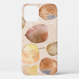 Funda Para iPhone 12 Diseño de hojas de acuarela gráfica de otoño