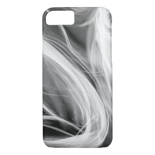 Funda Para iPhone 8/7 diseño de humo giratorio blanco sobre negro