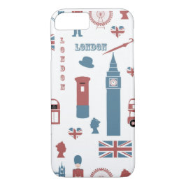 Funda Para iPhone 8/7 Diseño De Iconos Reina Isabel Y Londres