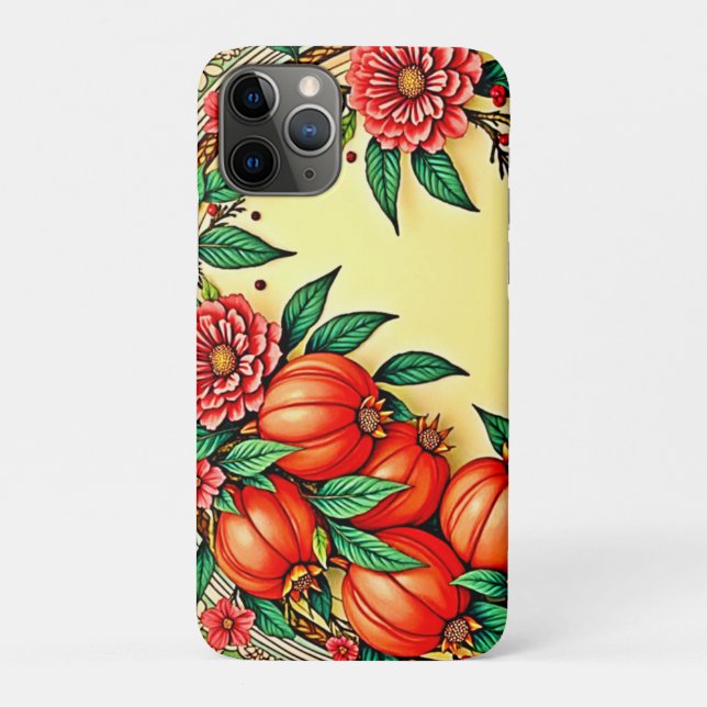 Funda De Case-Mate Para iPhone Diseño de Ilustracion floral de otoño (Reverso)