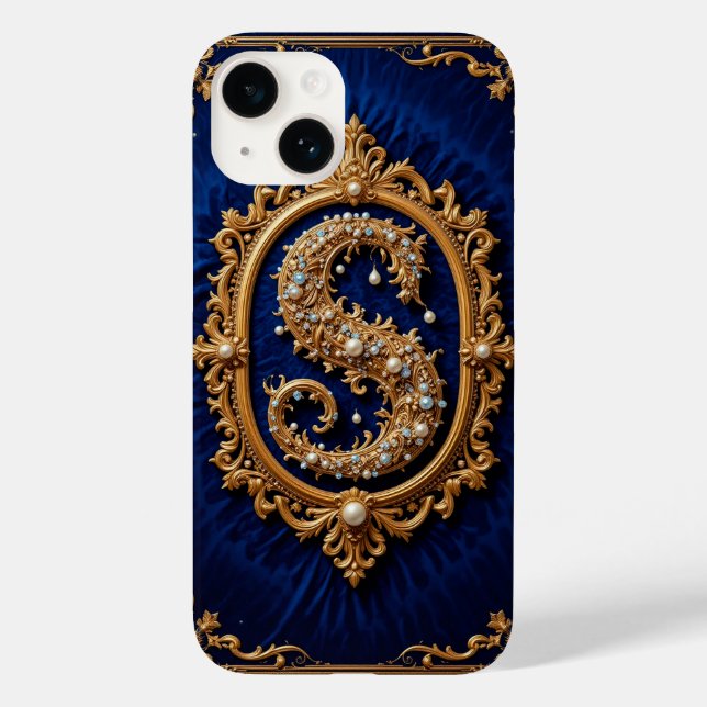 Funda De Case-Mate Para iPhone Diseño de joyería dorada lujosa ornamentada (Reverso )