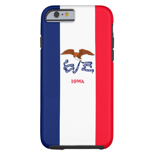 Funda De Case-Mate Para iPhone Diseño de la bandera del estado de Iowa (Reverso)