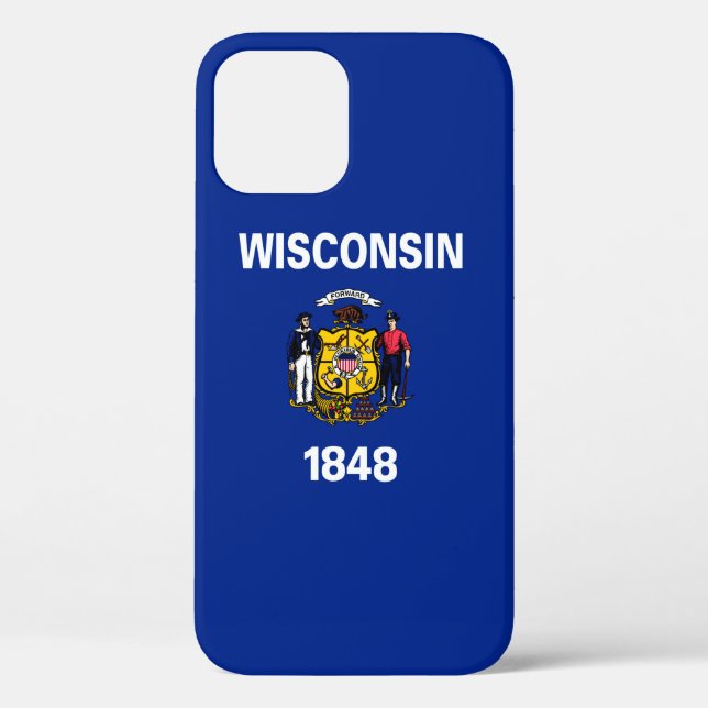 Funda De Case-Mate Para iPhone Diseño de la bandera del estado de Wisconsin (Reverso )