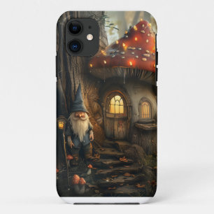 Funda Para iPhone 11 Diseño de la casa de Gnome y champiñones