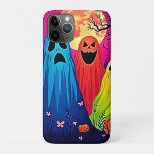 Funda Para iPhone 11 Pro Diseño de la fiesta de Halloween de Neon Ghosts