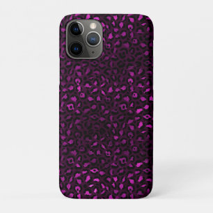 Funda Para iPhone 11 Pro Diseño de la serie Leopardo púrpura y dorado 5
