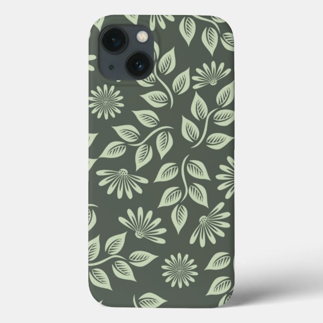 Funda De Case-Mate Para iPhone Diseño de las hojas encantadoras (Reverso)