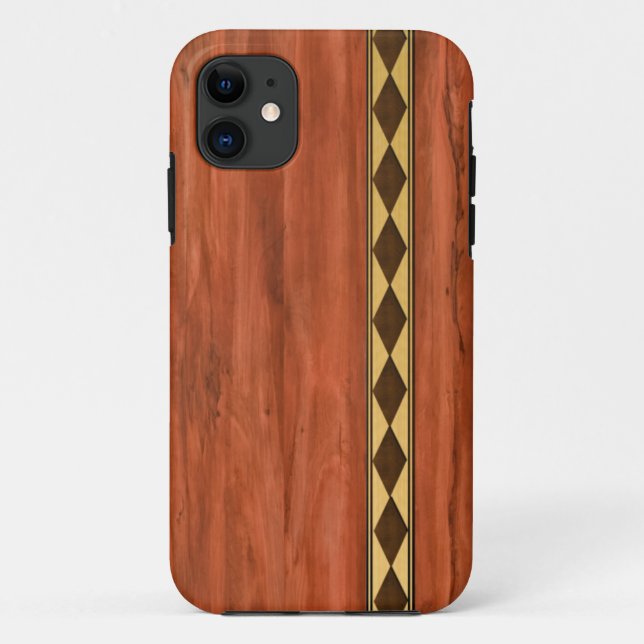Funda De Case-Mate Para iPhone Diseño de madera entrelazada (Reverso)