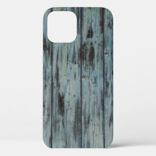Funda Para iPhone 12 Diseño de madera turquesa estilo vintage Shabby Ch