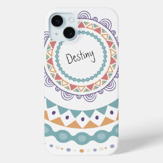 Funda Para iPhone 15 Mini Diseño de Mandala de Moda Boho