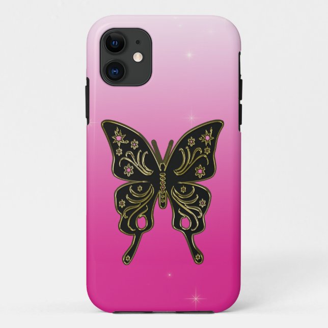 Funda De Case-Mate Para iPhone Diseño de mariposa (Reverso)