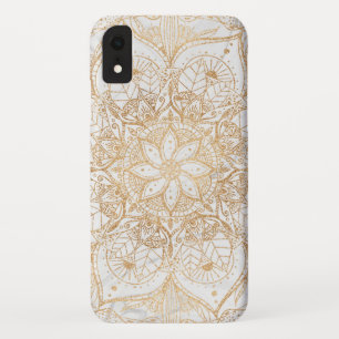 Funda Para iPhone XR Diseño de mármol de Mandala dorada de moda