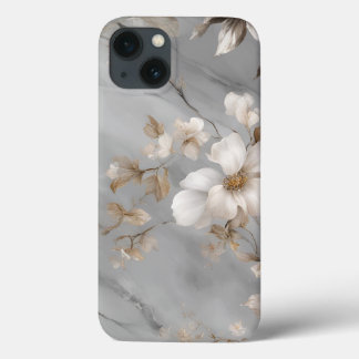 Funda Para iPhone 13 Diseño de mármol de piedra - Flores