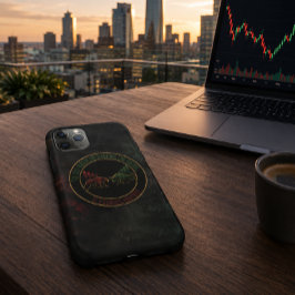 Funda Para iPhone 11 Pro Diseño de Mentalidad de Trader Verde Toro Oso Rojo