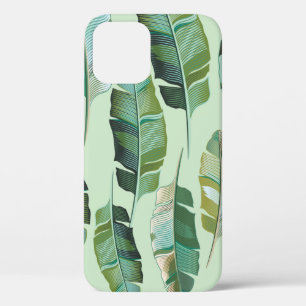Funda Para iPhone 12 Diseño de moda con plantas de plátanos tropicales