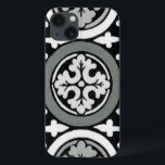 Funda Para iPhone 13 Diseño de mosaico renacentista decorativo<br><div class="desc">A Shakespeare le hubiera encantado colocar en su casa este diseño decorativo de tejas rosetas renacentistas. Comprar uno o comprar dos,  esa es la pregunta! ¡Para todos los fanáticos de las hojas y los diseños de las hojas!</div>
