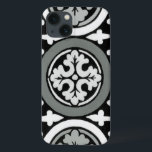 Funda Para iPhone 13 Diseño de mosaico renacentista decorativo<br><div class="desc">A Shakespeare le hubiera encantado colocar en su casa este diseño decorativo de tejas rosetas renacentistas. Comprar uno o comprar dos,  esa es la pregunta! ¡Para todos los fanáticos de las hojas y los diseños de las hojas!</div>