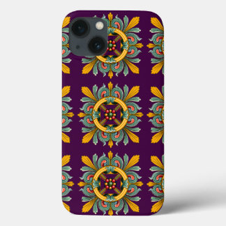 Funda Para iPhone 13 Diseño de mosaico violeta victoriano