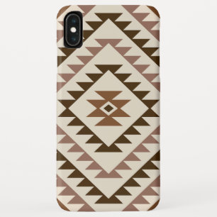 Funda Para iPhone XS Max Diseño de Motivo de Diamante Azteca Marrones+Crema