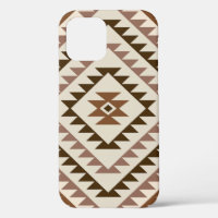 Diseño de Motivo de Diamante Azteca Marrones+Crema