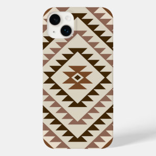 Funda Para iPhone 14 Plus De Case-Mate Diseño de Motivo de Diamante Azteca Marrones+Crema