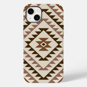 Funda Para iPhone 14 Plus De Case-Mate Diseño de Motivo de Diamante Azteca Marrones+Crema
