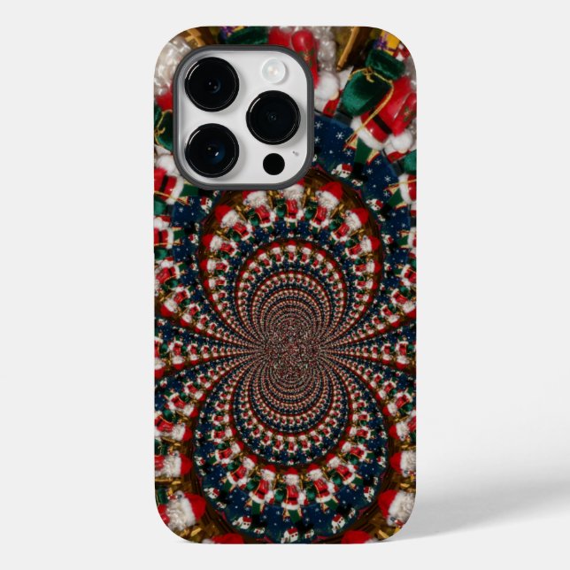 Funda De Case-Mate Para iPhone Diseño de Navidades especiales Santa Kaleidoscope (Reverso )