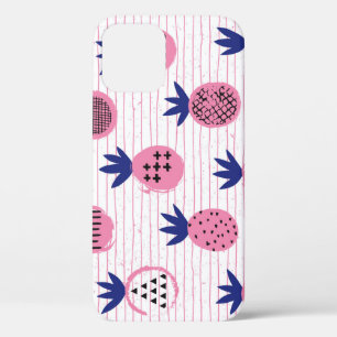 Funda Para iPhone 12 Diseño de niños de piña, patrón vintage.