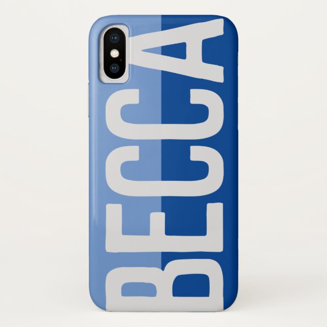 Funda De Case-Mate Para iPhone Diseño de nombre negrita. (Reverso)