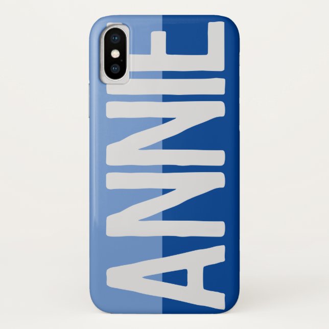 Funda De Case-Mate Para iPhone Diseño de nombre negrita. (Reverso)