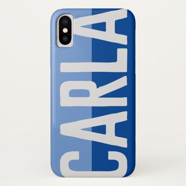 Funda De Case-Mate Para iPhone Diseño de nombre negrita. (Reverso)