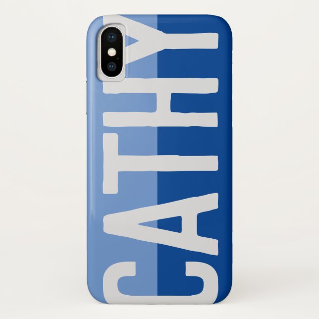 Funda De Case-Mate Para iPhone Diseño de nombre negrita. (Reverso)