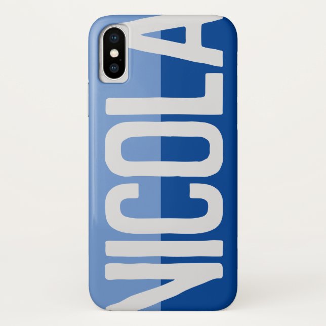 Funda De Case-Mate Para iPhone Diseño de nombre negrita. (Reverso)