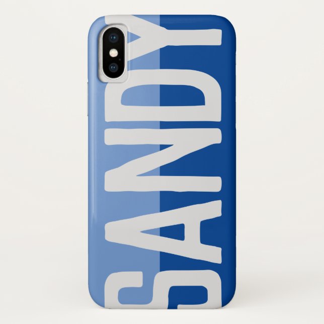 Funda De Case-Mate Para iPhone Diseño de nombre negrita. (Reverso)