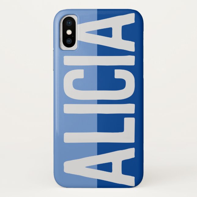 Funda De Case-Mate Para iPhone Diseño de nombre negrita. (Reverso)
