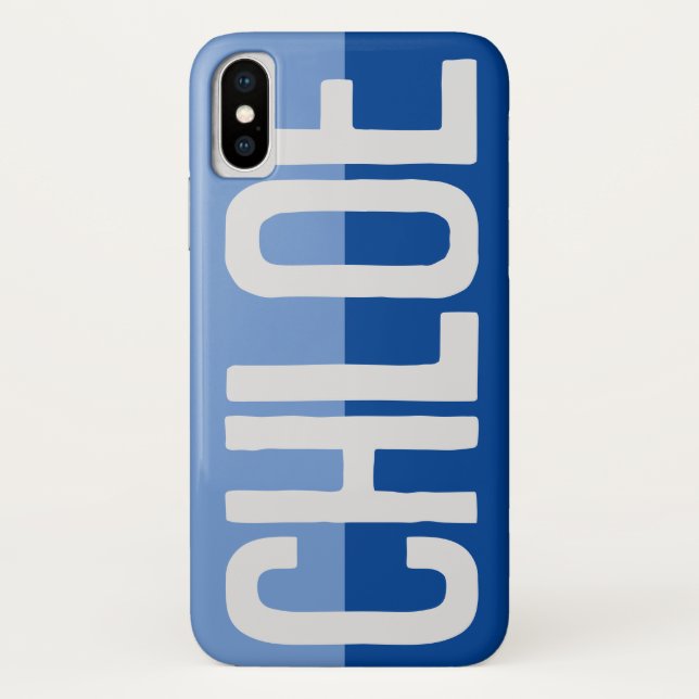 Funda De Case-Mate Para iPhone Diseño de nombre negrita. (Reverso)