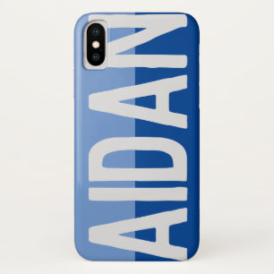 Funda Para iPhone X Diseño de nombre negrita - Aidan.