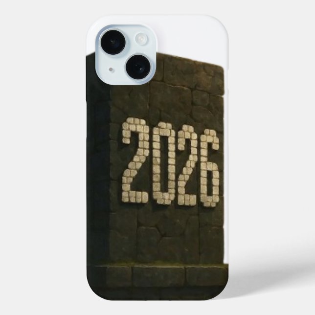 Funda De Case-Mate Para iPhone Diseño de número 3D para Año Nuevo 2026 (Reverso )