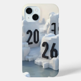 Funda Para iPhone 15 Diseño de número 3D para Año Nuevo 2026