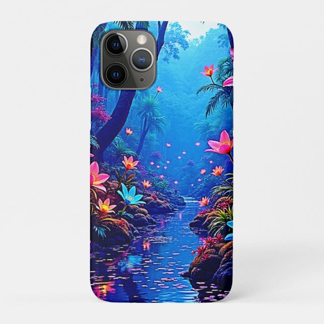 Funda De Case-Mate Para iPhone Diseño de oasis de jungla etérea brillante (Reverso)