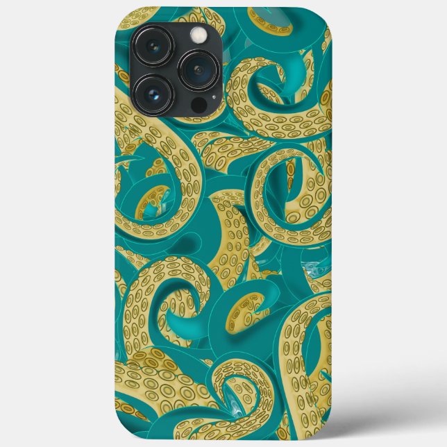 Funda De Case-Mate Para iPhone Diseño de Octopuses modernos (Reverso )