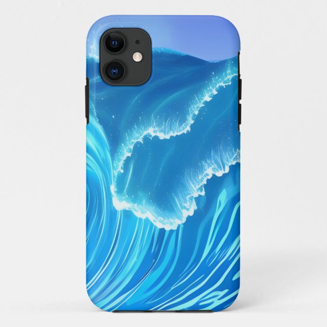 Funda De Case-Mate Para iPhone Diseño de olas de mar - Ola de flujo (Reverso)