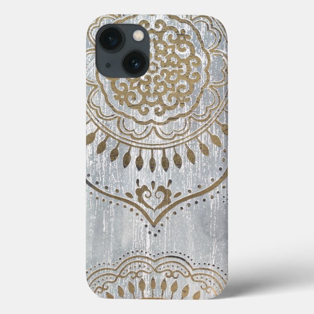 Funda De Case-Mate Para iPhone Diseño de oro de Mandala (Reverso)